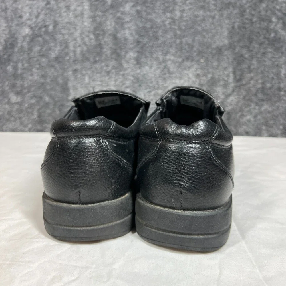 Soft Stag Dave Black Faux Leather Slip On Dress Shoes Mens Size 10.5